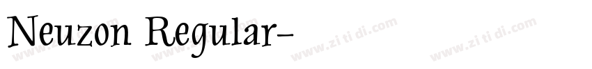 Neuzon Regular字体转换